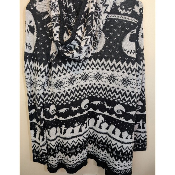 Disney the Nightmare Before Christmas Womens Cardigan Sweater Hooded Open Small - Picture 4 of 9